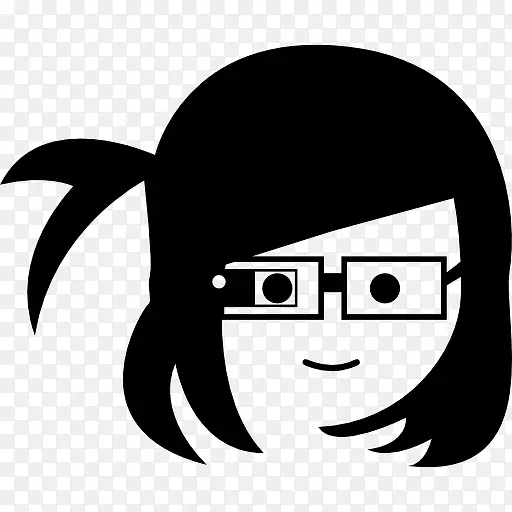 女孩用谷歌眼镜图标