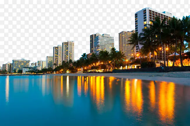 夏威夷火奴鲁鲁夜景