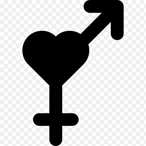 心与性别符号图标