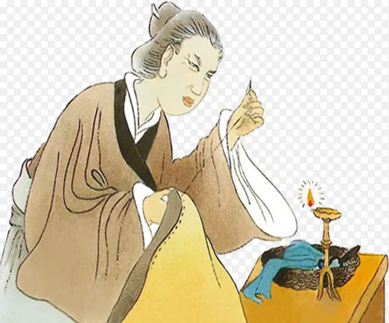 中式传统人物慈祥母亲