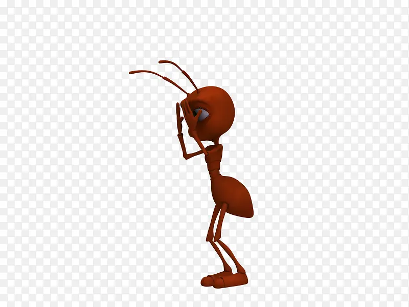 棕色的卡通蚂蚁