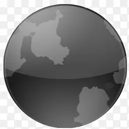黑色地球图标设计