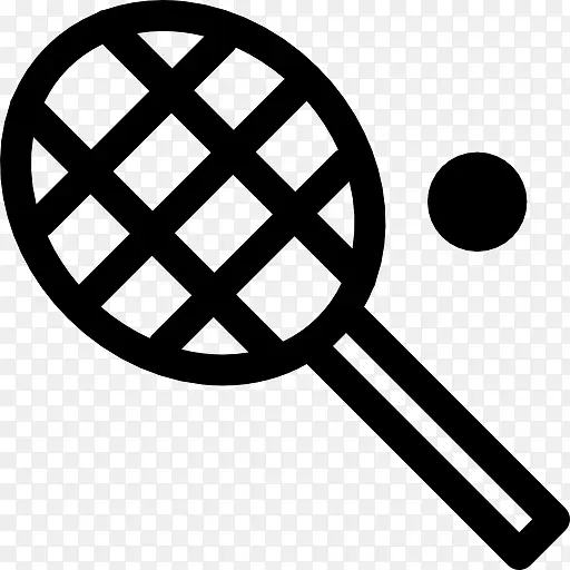 网球球拍和球图标