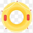 黄色立体圆环