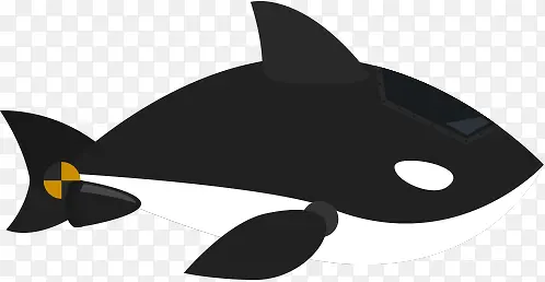 卡通黑色鲨鱼