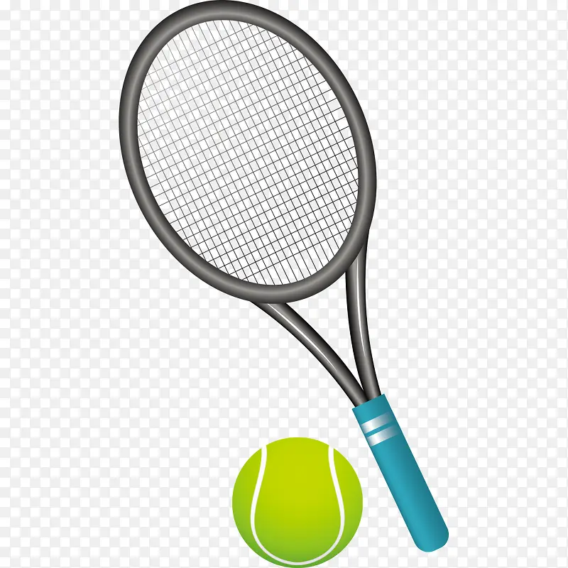 网球拍和网球图形