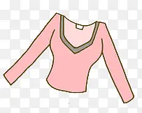 粉色衣服手绘