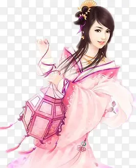 粉衣服古代美女