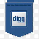 digg吊旗社交媒体设计图标