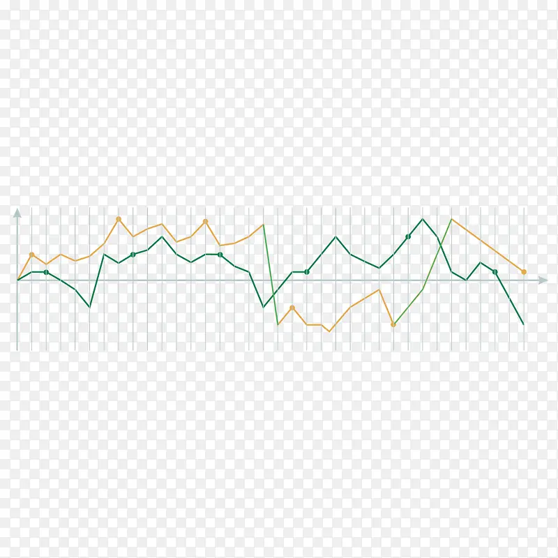 矢量线型折线分析坐标图