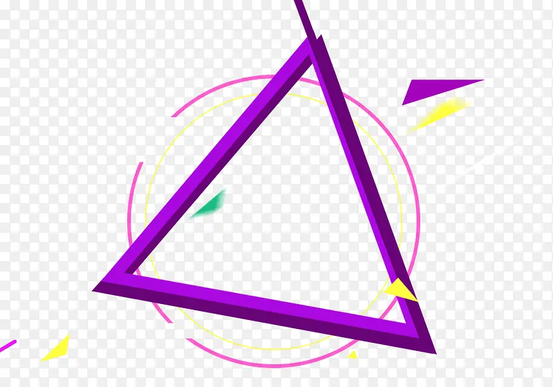 紫色三角创意圆形