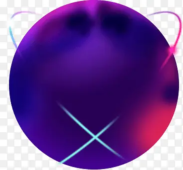 紫色炫光圆形图