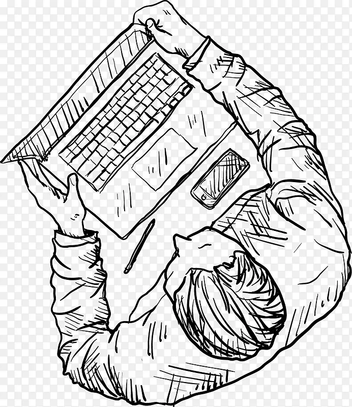 商务团队俯视图矢量素材