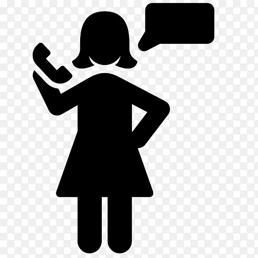 打电话的女人图标