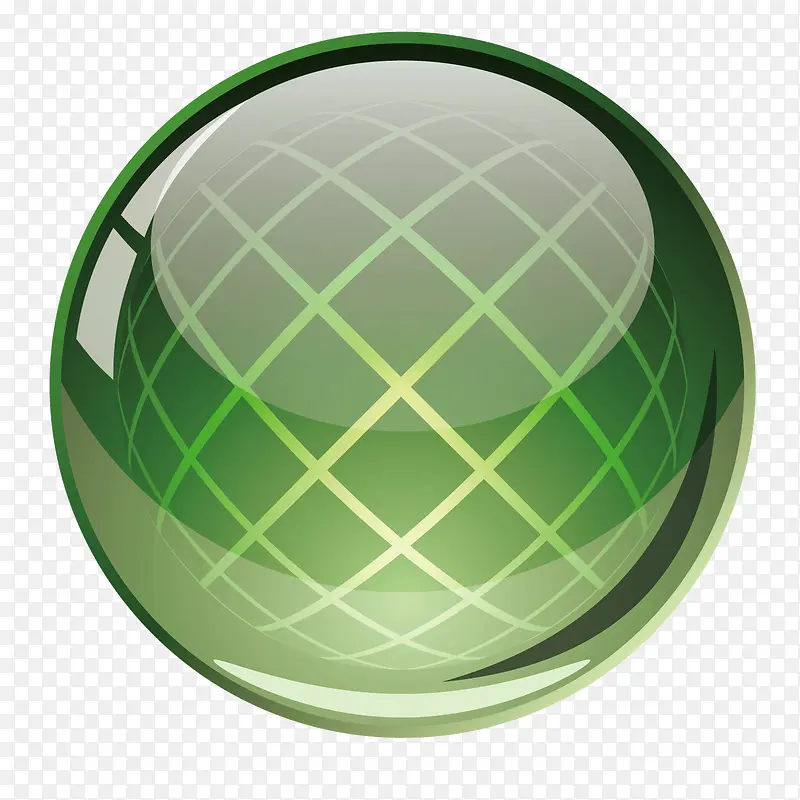 绿色玻璃质感圆形