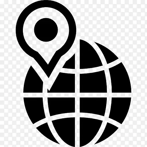 象征地球网格用占位符的位置图标