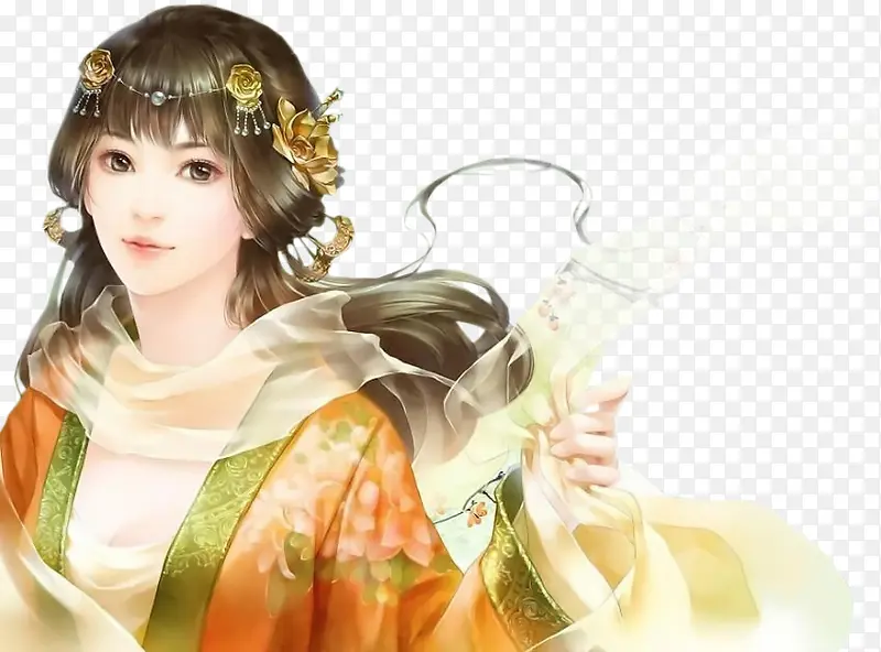 彩绘立绘古装异域美女