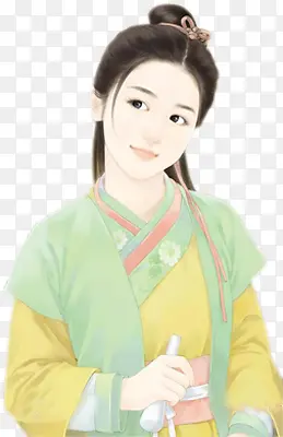 彩绘立绘清纯古风美女