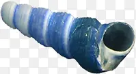 一个蓝色海螺