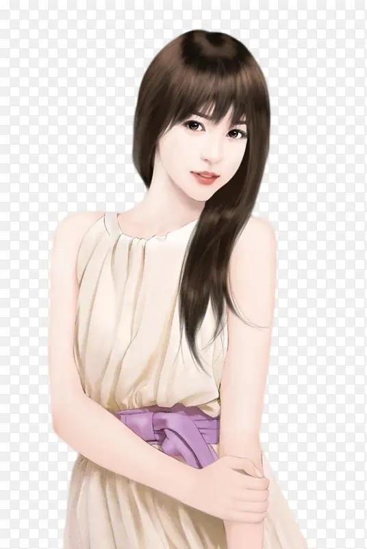 纯洁现代美女立绘人物