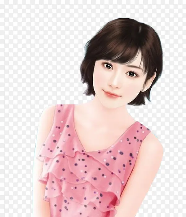短发可人美女大眼