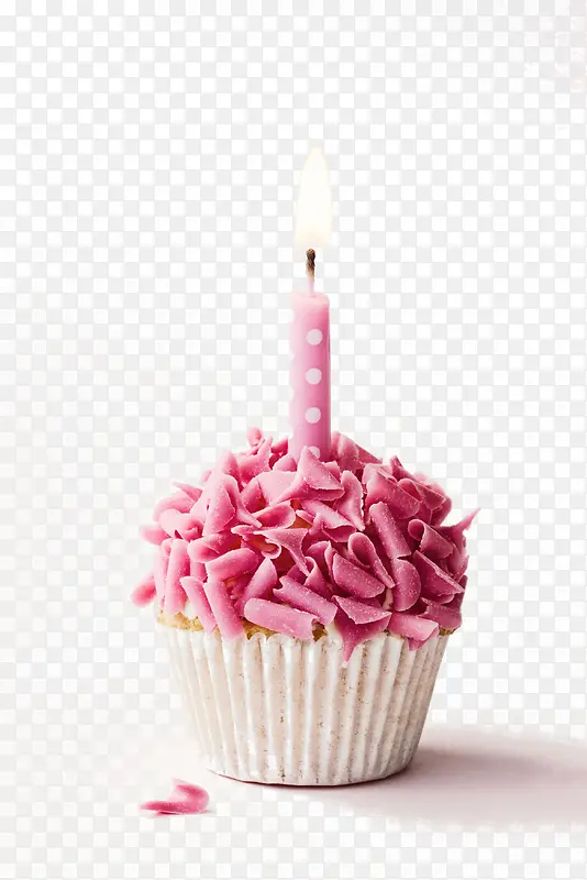 小蛋糕蛋挞粉色蜡烛