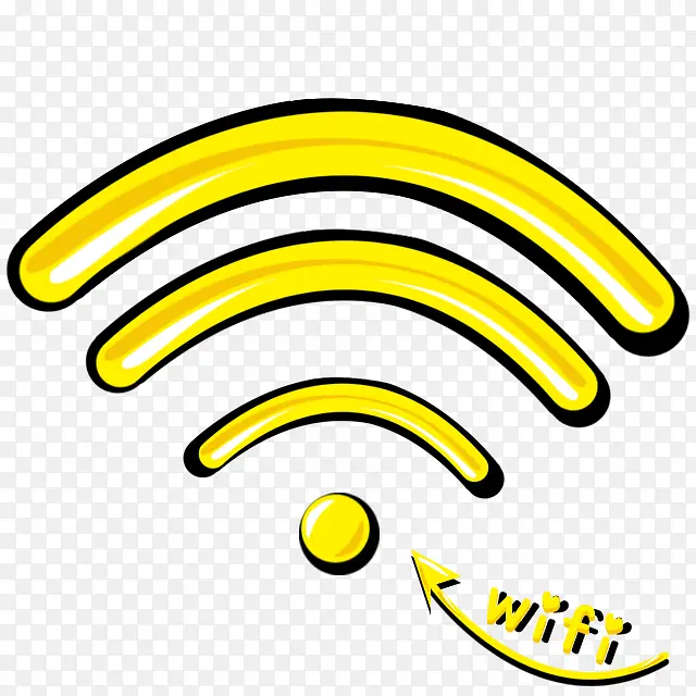 WiFi信号黄色WiFi信号