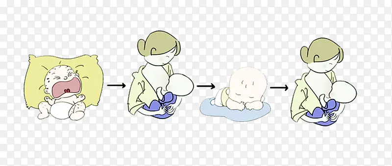 卡通正确的母乳喂养PNG插画