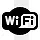 WiFi简单的黑色iphonemini图标