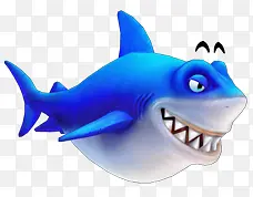 可爱蓝色鲨鱼图片