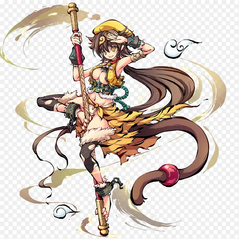 手绘金箍棒女孩