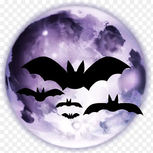 蝙蝠和月亮图标