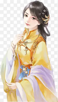 立绘彩绘美女文静