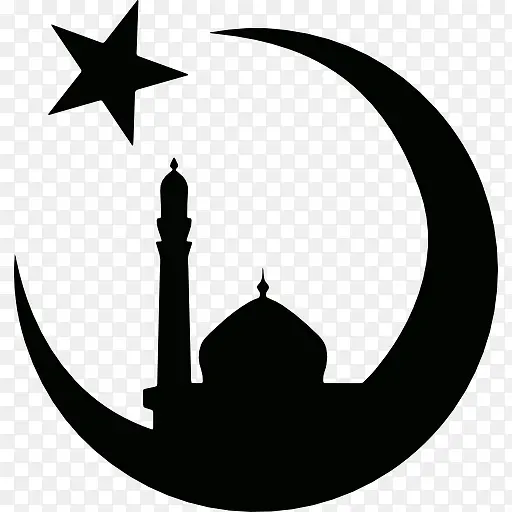 清真寺的月亮和星星图标
