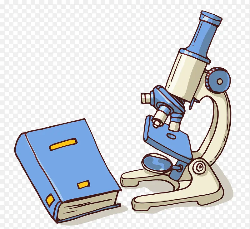 显微镜和书矢量