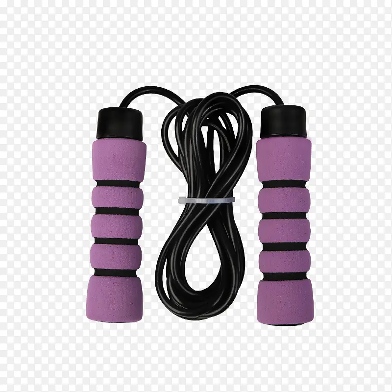 产品实物紫色计数绳跳绳