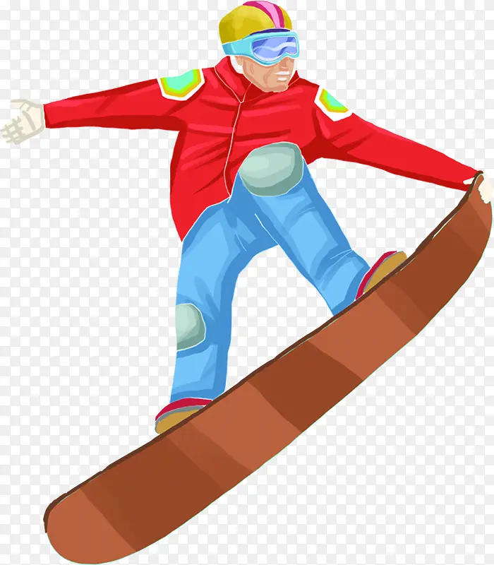 红色衣服滑雪的人