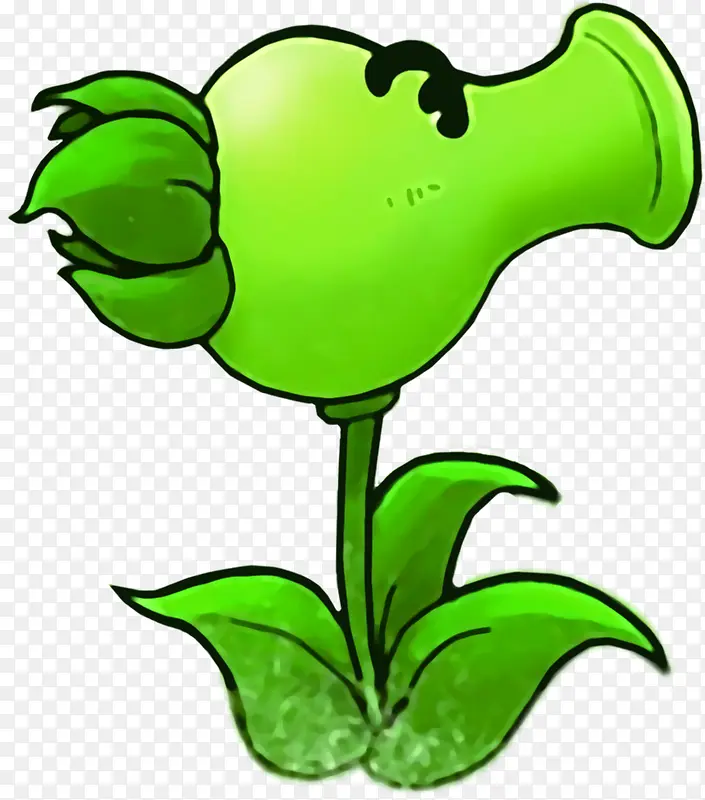 绿色卡通植物大战僵尸造型