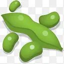 绿色豌豆荚卡通