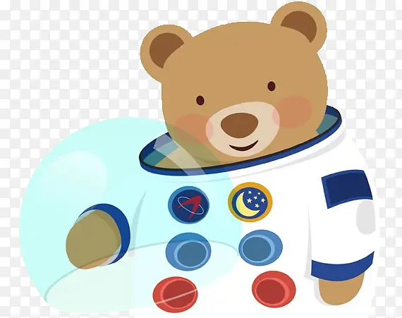 太空熊装饰素材