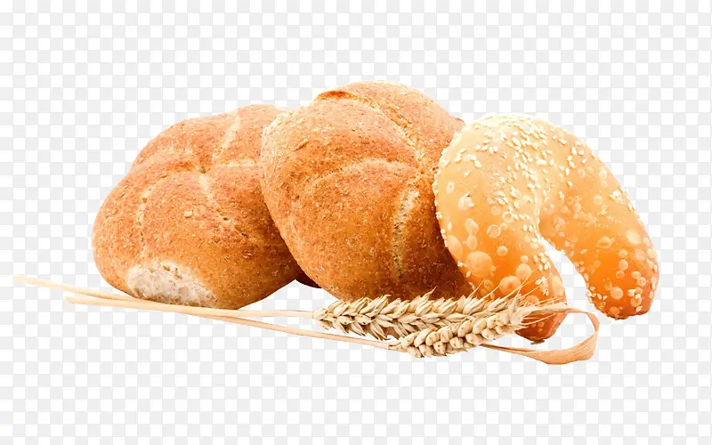 高清各种全麦面包