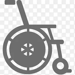 手绘灰色轮椅图标