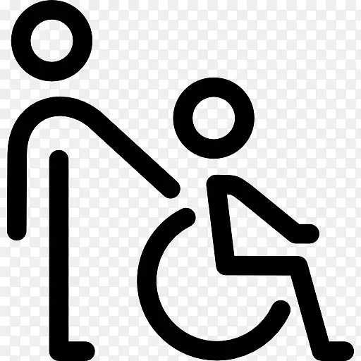 照顾残疾人图标