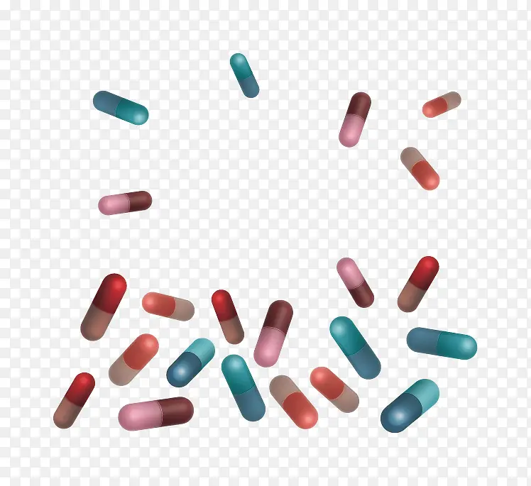 矢量手绘药丸