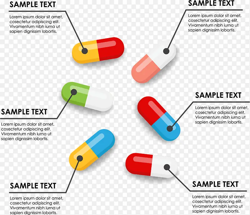 矢量手绘药丸PPT