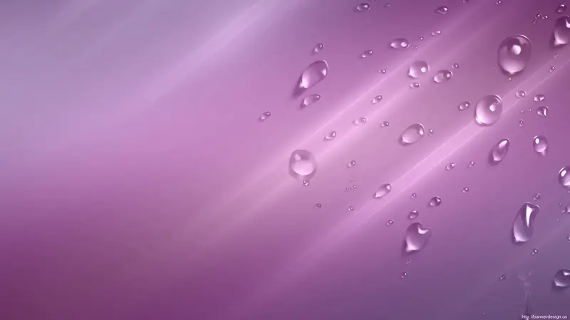 紫色背景露珠海报背景
