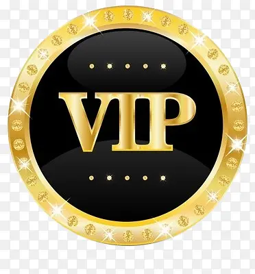 金色VIP徽章图标黑底奢华标志PNG图片素材下载_图片编号qonzxbzl-免抠素材网