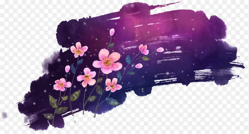 写意花卉主题底纹
