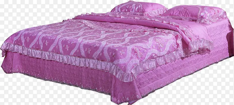 粉色花纹床上用品