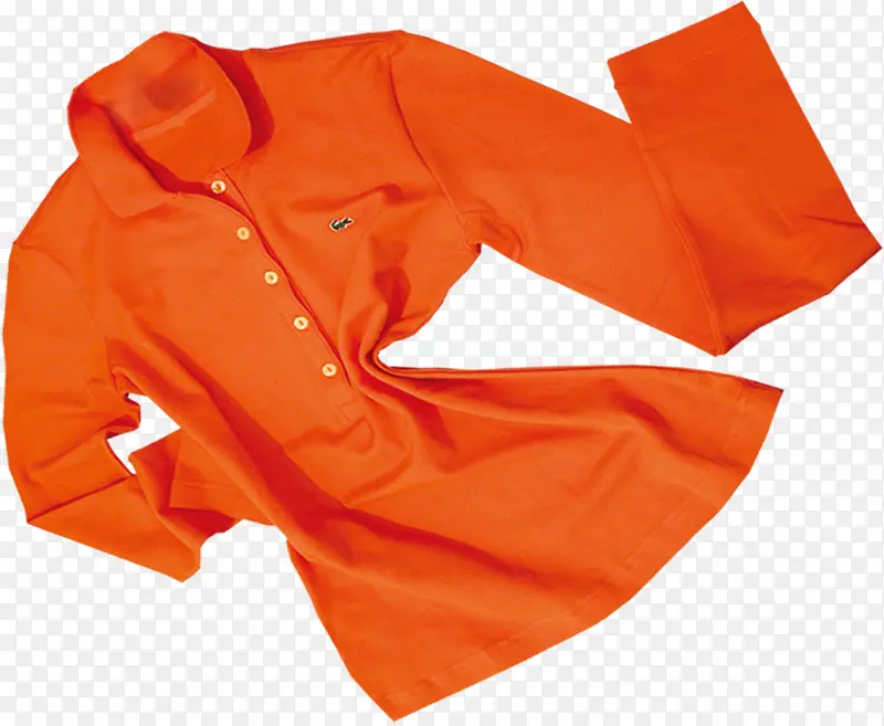 橘色长袖海报秋装